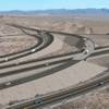 This artist's rendering shows what the redesigned interchange of Boulder City Bypass and U.S. 93 would look like at Railroad Pass. Railroad Pass Casino is at left. If U.S. 93 is designated an interstate between Las Vegas and Phoenix, the bypass route would become part of the interstate, officials say.