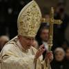 Pope Benedict XVI celebrates the Christmas Eve Mass in St. Peter's Basilica at the Vatican on Monday, Dec. 24, 2012.