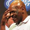 Former heavyweight champion Mike Tyson is shown before a fan meet-and-greet at Planet 13 dispensary Saturday, Aug. 31, 2019. Tyson was promoting his line of Tyson Ranch brand marijuana and CBD products.