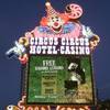 Exterior of Circus Circus Hotel and Casino located on the Las Vegas strip. The historic building recently reimagined its signature tent-inspired roof and revitalized its vivid and majestic coloring. Wednesday, Oct 25, 2023.