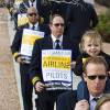 Allegiant Air pilots picket in front of the Allegiant Air headquarters in Summerlin on Tuesday, Jan. 13, 2015. 
