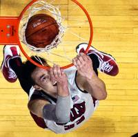 UNLV forward Stephen Zimmerman Jr. (33) dunks the ball with authority early in play versus Air Force during their Mountain West Championship first game at the Thomas & Mack Center on Wednesday, March 9, 2016. UNLV forward Stephen Zimmerman Jr. (33) dunks the ball with authority early in play versus Air Force during their Mountain West Championship first game at the Thomas & Mack Center on Wednesday, March 9, 2016.