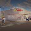 An artist’s rendering of The Corner Building after renovations. The building is located at at the southeast corner of Main Street and California Avenue in the Las Vegas Arts District.