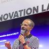 Robert Rippee, director of the Hosptality Innovation Lab and eSports Lab at UNLV, speaks at the Innovation Lab booth during the Global Gaming Expo (G2E) convention at the Sands Expo and Convention Center Wednesday, Sept. 28, 2016.