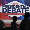 Police officers stand outside the Thomas & Mack Center ahead of the third presidential debate between Democratic presidential nominee Hillary Clinton and Republican presidential nominee Donald Trump at UNLV in Las Vegas, Wednesday, Oct. 19, 2016. (AP Photo/David Goldman)