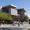 An exterior view of Hospitality Hall, a new facility under construction at UNLV, Tuesday, April 4, 2017.