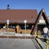 A family heads into the Mt. Charleston Lodge in Kyle Canyon on Mount Charleston Thursday, April 5, 2012.