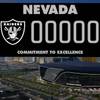 A prototype Raiders Nevada specialty license plate.