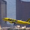 A Spirit Airlines passenger jet takes off at McCarran International Airport Thursday, Jan. 28, 2021.