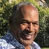 This photo provided by Didier J. Fabien shows O.J. Simpson in the garden of his Las Vegas area home on Monday, June 3, 2019.