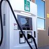 A Nissan Leaf electric vehicle charges at a station at the Eagle's Landing Travel Plaza in Mesquite, Nev. Wednesday, Jan. 29, 2020. With the new charging stations, Interstate 15 though Nevada became the Intermountain's West's first electric vehicle interstate corridor.