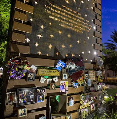 Eddie Schmitz considers the Community Healing Garden, a memorial for the Oct. 1 Las Vegas Strip shooting victims, a sacred place, kind of a “church without walls.”