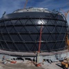 A view of the MSG Sphere at The Venetian during a hard hat tour Tuesday May 24, 2022. MSG Entertainment employees and construction partners celebrated a topping out of the venue's steel exosphere following the tour.