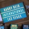 Visitors crowd Terminal 3 at Harry Reid International Airport, formerly known as McCarran International, in Las Vegas.