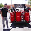 Aaron Muller, President of Hotsy of Las Vegas, shows the companys water reclamation system at Red Rock Window Cleaning Tuesday, June 27, 2023. The system reduces the amount of water used during pressure washing by up to 80 percent.