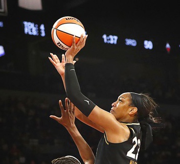 A'ja Wilson finished with 24 points and 16 rebounds, and Jackie Young scored nine of her 16 points in the fourth quarter as the Aces become the first team ...