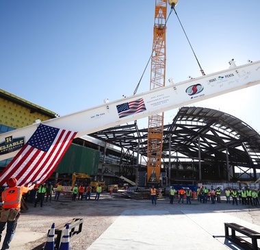 The Las Vegas Convention and Visitors Authority’s $600 million renovation of its legacy campus hit a milestone this morning when the final piece of structural steel was installed. A 50-foot beam signed by members of ...