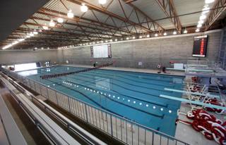 A look at the newly renovated Buchanan Natatorium swim facility at the UNLV Campus on Tuesday.