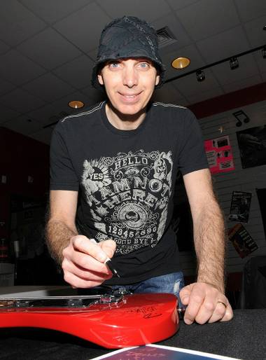 Joe Satriani at the Maryland Parkway Sam Ash on March 6,&nbsp;2010. 