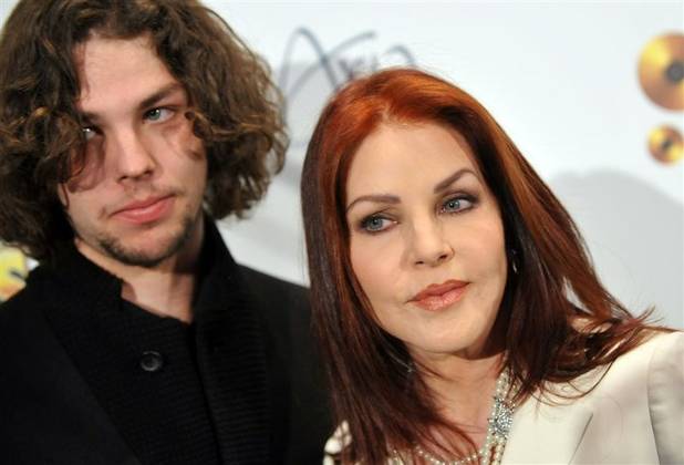 Priscilla Presley and her 23-year-old son Navarone Garibaldi on the ...