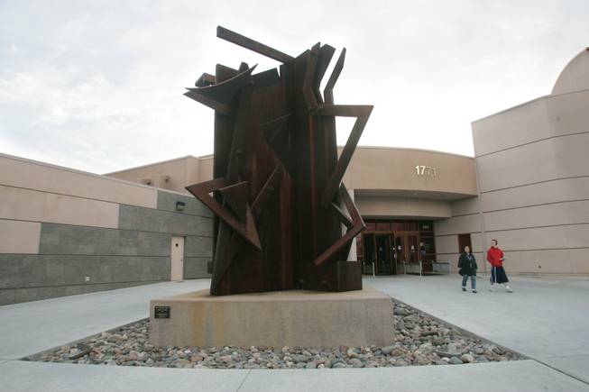 This is a sculpture by Rita Deanin Abbey titled “Spirit Tower” in front of the Summerlin Library Saturday, Jan. 12, 2008. 