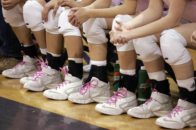 Nike provided team members with pink shoelaces.