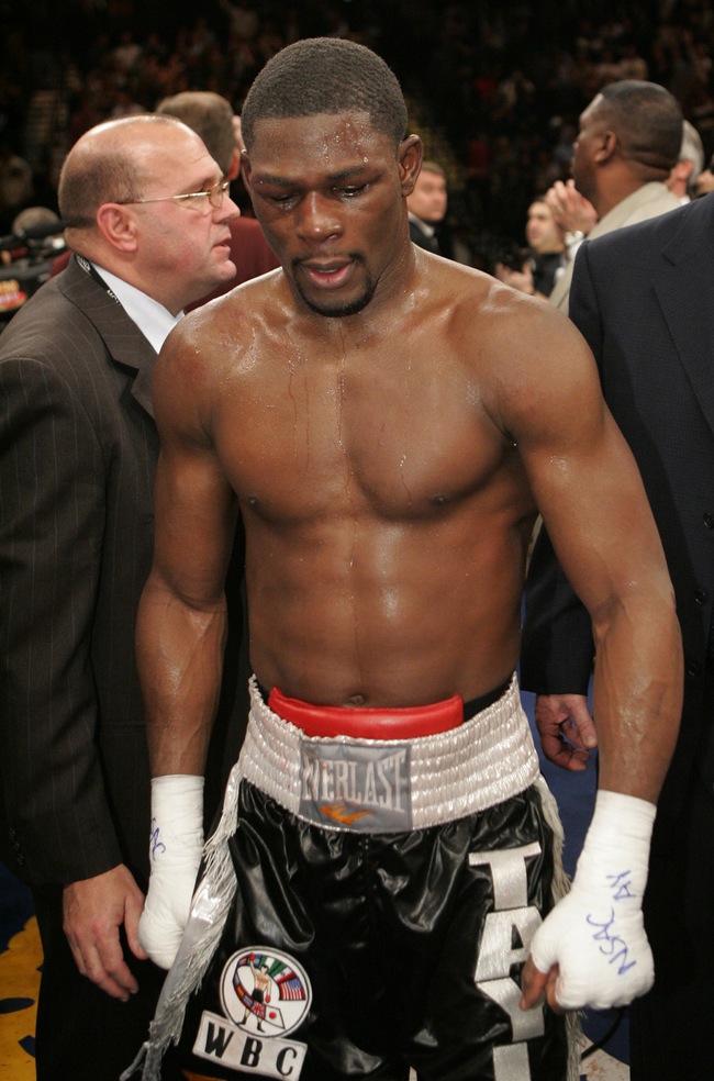 Taylor walks back to his corner after meeting Pavlik in the center of the ring after the fight. Taylor offered no excuses for the loss, instead crediting Pavlik for for doing “the job.”