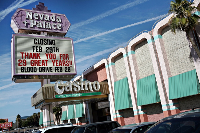 Nevada Palace on its final day of business, Thursday, February 28, 2008.
