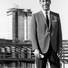 Kerkor "Kirk" Kerkorian stands in front of the future International Hotel in 1969, which later became the Las Vegas Hilton. Kerkorian is known as the "father of the mega resort," building the MGM Grand, which set a new standard for size and luxury.