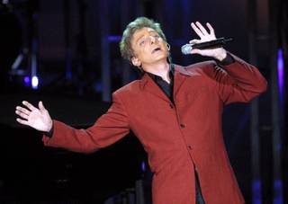 Barry Manilow kicks off his Live 2002! tour during the first of four sold-out shows at the Storm Theatre at the Mandalay Bay hotel-casino Thursday, December 13, 2001. The tour promoted his album 