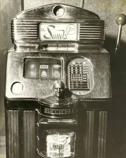 A 1959 Jennings $1 Star Chief slot machine is shown ...