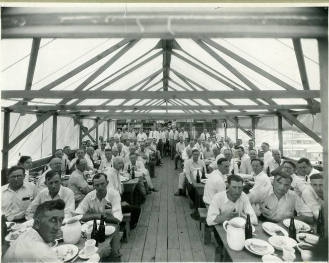 Photograph Hoover Dam mess hall