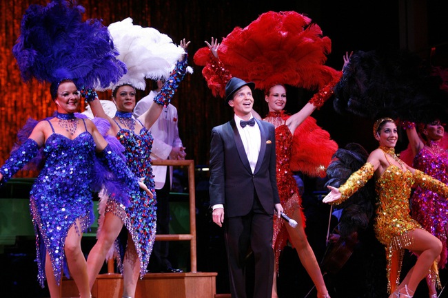 A Frank Sinatra impersonator is included in the Las Vegas entertainment package, as are costumes for two to six showgirls.