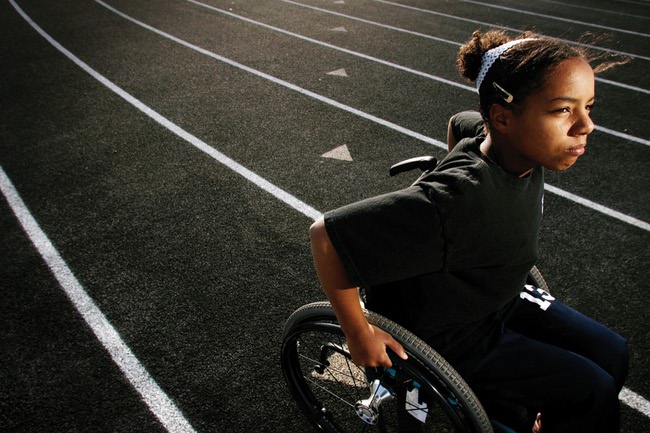 Kiya Smith, 13, will compete in swimming at the International Wheelchair and Amputee Junior World Championships at Rutgers University in July.
