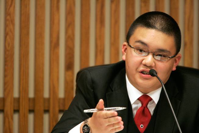 Zhan Okuda-Lim speaks during the May 12 meeting of the Student Advisory Council at which he and other students questioned the governor's chief of staff.