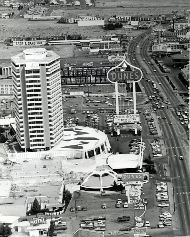 A 1960s aerial photo of the Dunes. Shenker was a major shareholder of the resort until it went bankrupt in 1985. 