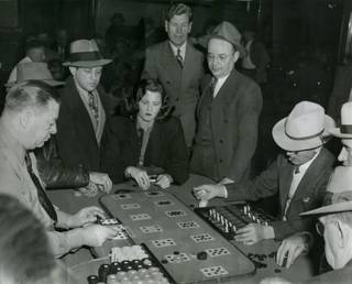 Moe Sedway plays Farabank (Old Tiger) at the Golden Nugget Casino. Sedway was a known associate and lieutenant for mobster Meyer Lansky.