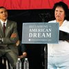 
Illinois Sen. Barack Obama listens Tuesday as Las Vegas homeowner Felicitas Rosel addresses an invitation-only audience at the College of Southern Nevada. 
