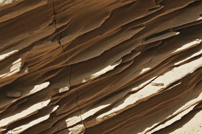 Sandstone in the walls of 