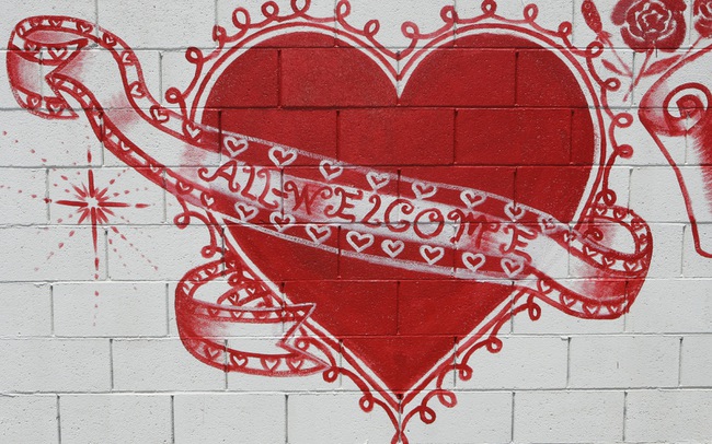 A painting adorns the wall of The First Wedding Chapel in Las Vegas (formerly the Garden of Love wedding chapel) on Thursday. The new owner promises a new image for the chapel.