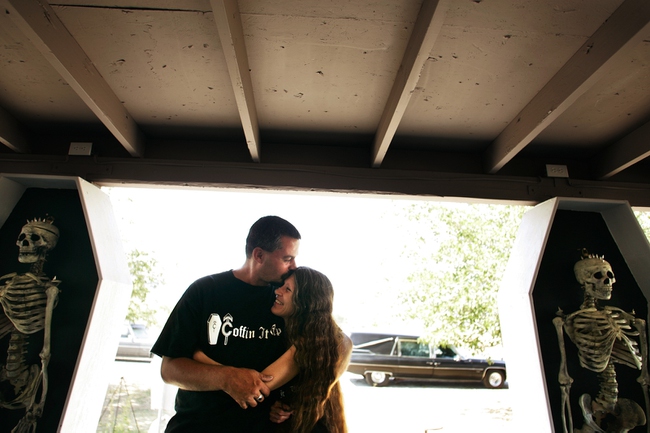 Dusty and Bryan Schoening have been married for 25 years. They live in Pahrump, where Bryan makes and sells handmade custom coffins through their business, Coffin In Up. 