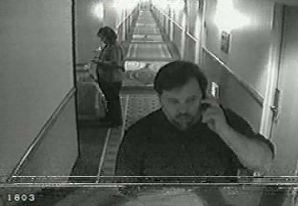 Police released this surveillance video image of a man suspected in a sexual assault. 