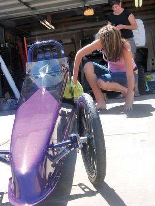 Henderson resident Courtney Martin, a freshman at Foothill High School, spends her weekends racing at the Las Vegas Motor Speedway. 