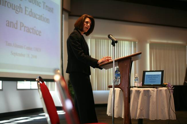 "If we don't hold somebody accountable and show that we're protecting consumers then the trust the public has will go by the wayside," said Nevada Attorney General Catherine Cortez Masto, , speaking at summit on health care ethics.