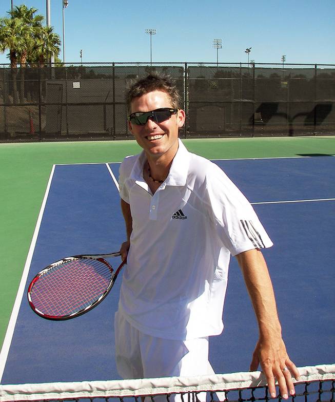Former UNLV tennis player Luke Smith poses before a charitable event at the Fertitta Tennis Complex on Saturday at UNLV. He became the first Aussie to win the singles and doubles titles at the NCAA tournament at UCLA in 1997. Before that, only one other player had accomplished the twin feat in 23 years.
 