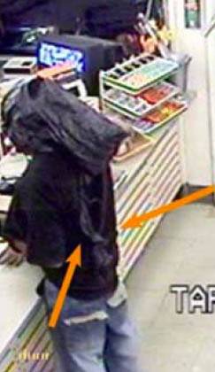 Suspect in the convenience store robbery.
