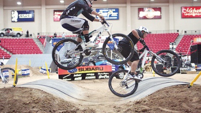 Races bring bicycling action to indoor arena