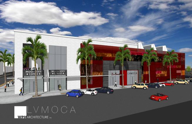 An artist's rendering shows the contemporary art museum proposed for 601 E. Fremont St. 
