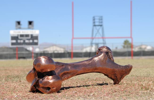 "Sir Herkimer's Bone" currently resides at Las Vegas High School.  The winner of the Las Vegas vs. Rancho game gets to keep the infamous Herk's Bone.