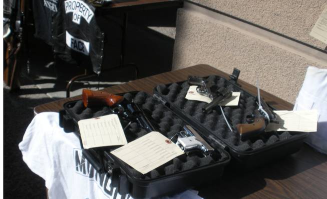 Mongols' guns confiscated by law enforcement Tuesday.